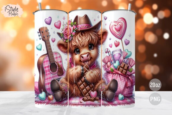 Highland Cow / Handmade Tumbler Stainless Steel -20 OZ/ With Straw.