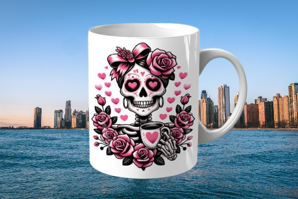 Valentines Skeleton 3D Mug Wrap Sublimation , dishwasher safe dishwasher safe 11 oz mug (Copy)