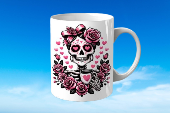 Valentines Skeleton 3D Mug Wrap Sublimation , dishwasher safe dishwasher safe 11 oz mug (Copy)