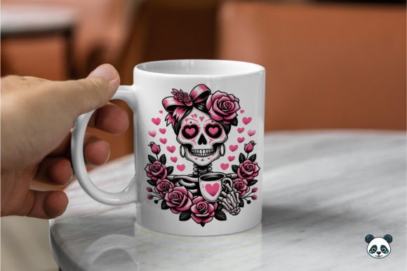 Valentines Skeleton 3D Mug Wrap Sublimation , dishwasher safe dishwasher safe 11 oz mug (Copy)