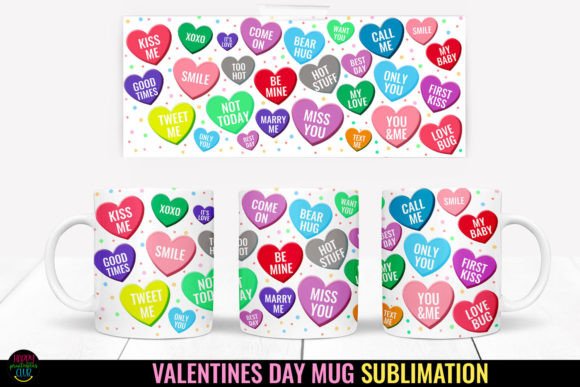 Happy Valentine's Day Mug Wrap , 11oz mug, dishwasher safe