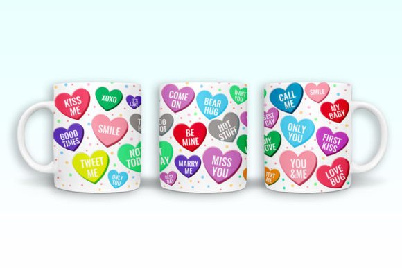 Happy Valentine's Day Mug Wrap , 11oz mug, dishwasher safe