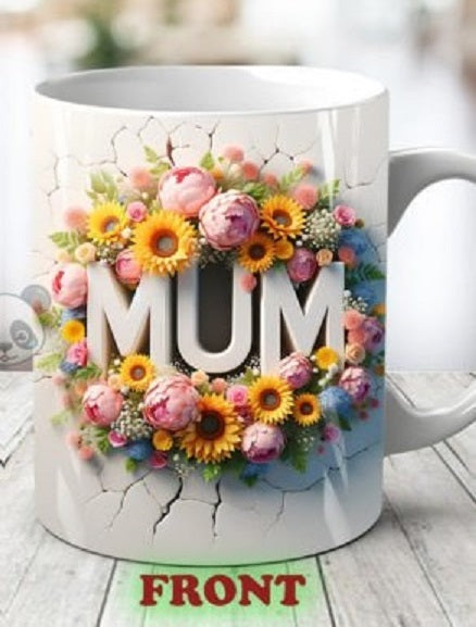Love MUM 3D Mother's Day Mug /Mug Sublimation dishwasher safe