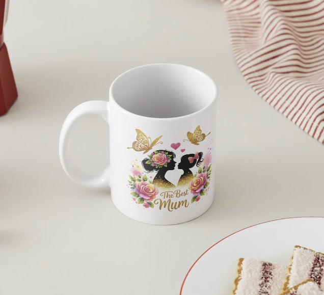 The Best Mum Butterflies Roses Mug / Mug Sublimation/Mothers day dishwasher safe