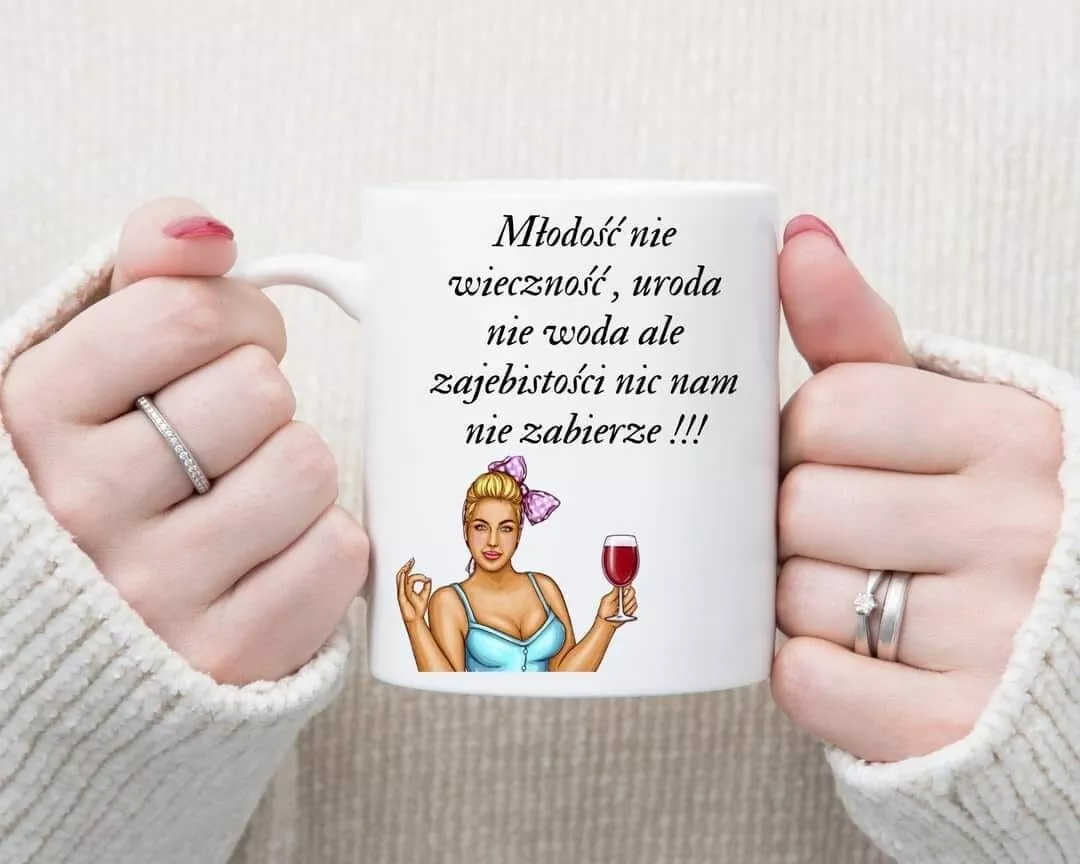 Personalised funny coffee mug with a Polish inscription Kubek