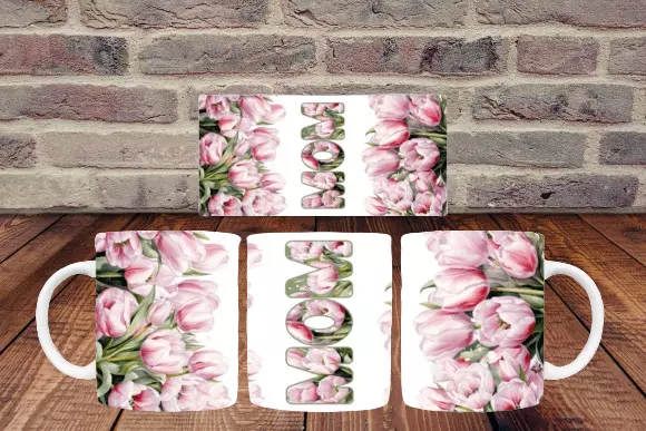 Floral "Mom" Mug – Perfect Mother’s Day Gift - 11 oz - Pink Petals