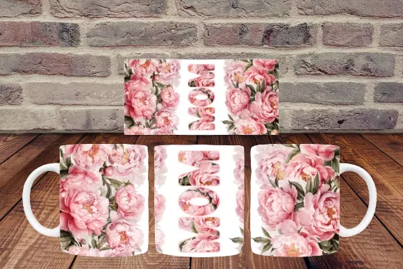 Floral "Mom" Mug – Perfect Mother’s Day Gift - 11 oz - Pink Flower