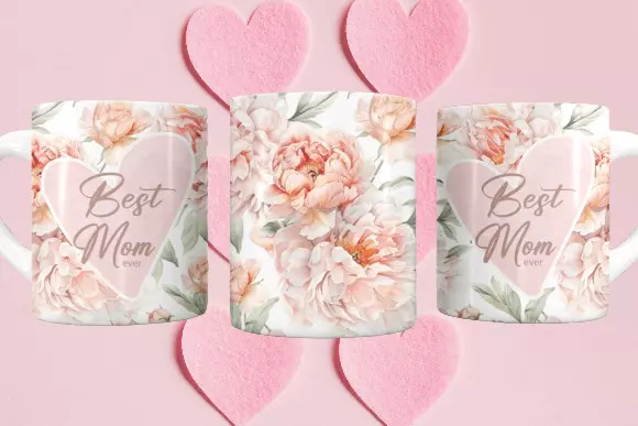 Mother's Day Ceramic Mug 11oz β 3 pattern, BEST MOM