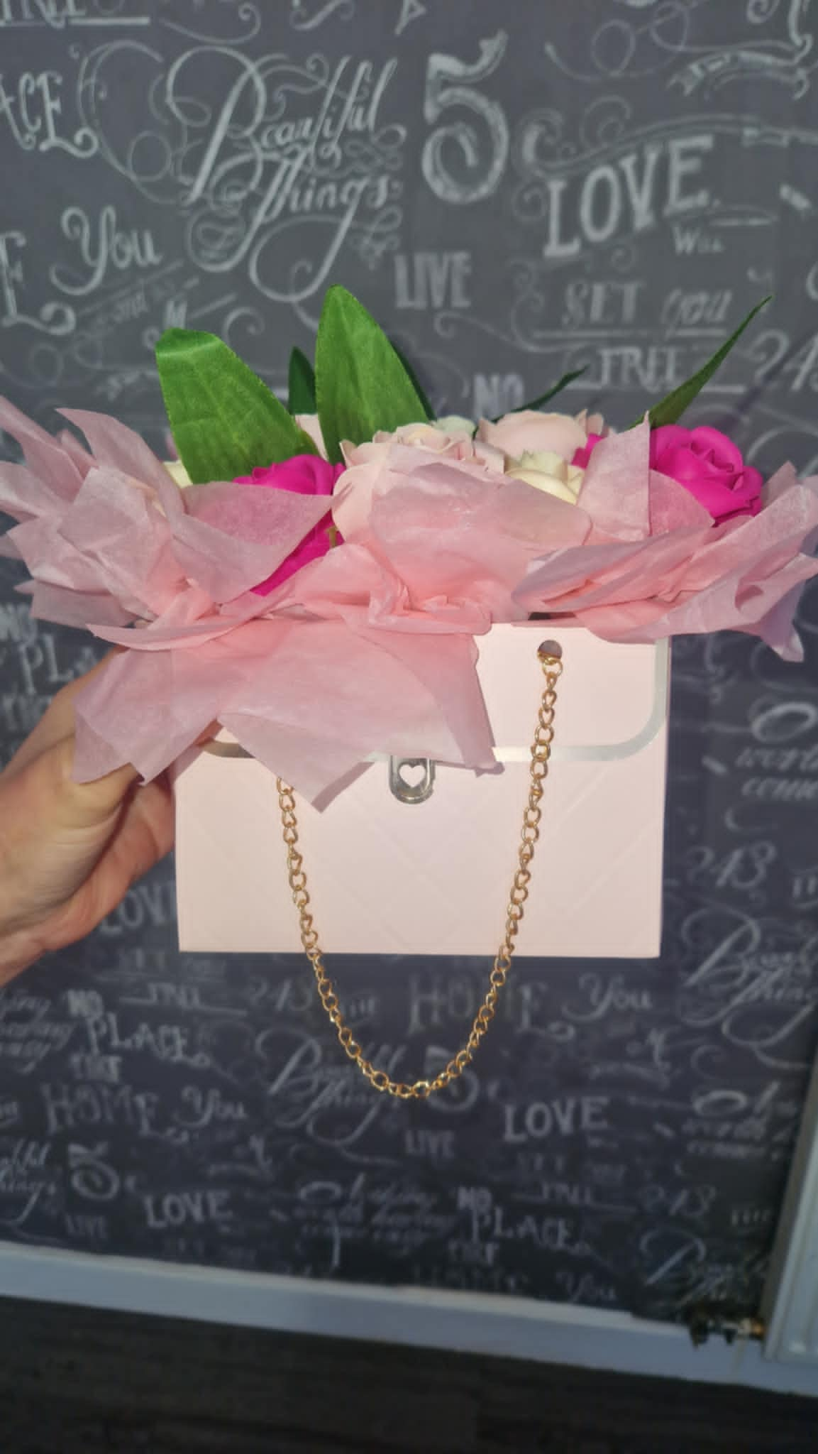 Colorful Floral Bag – A Unique & Vibrant - Soap Flower Gift