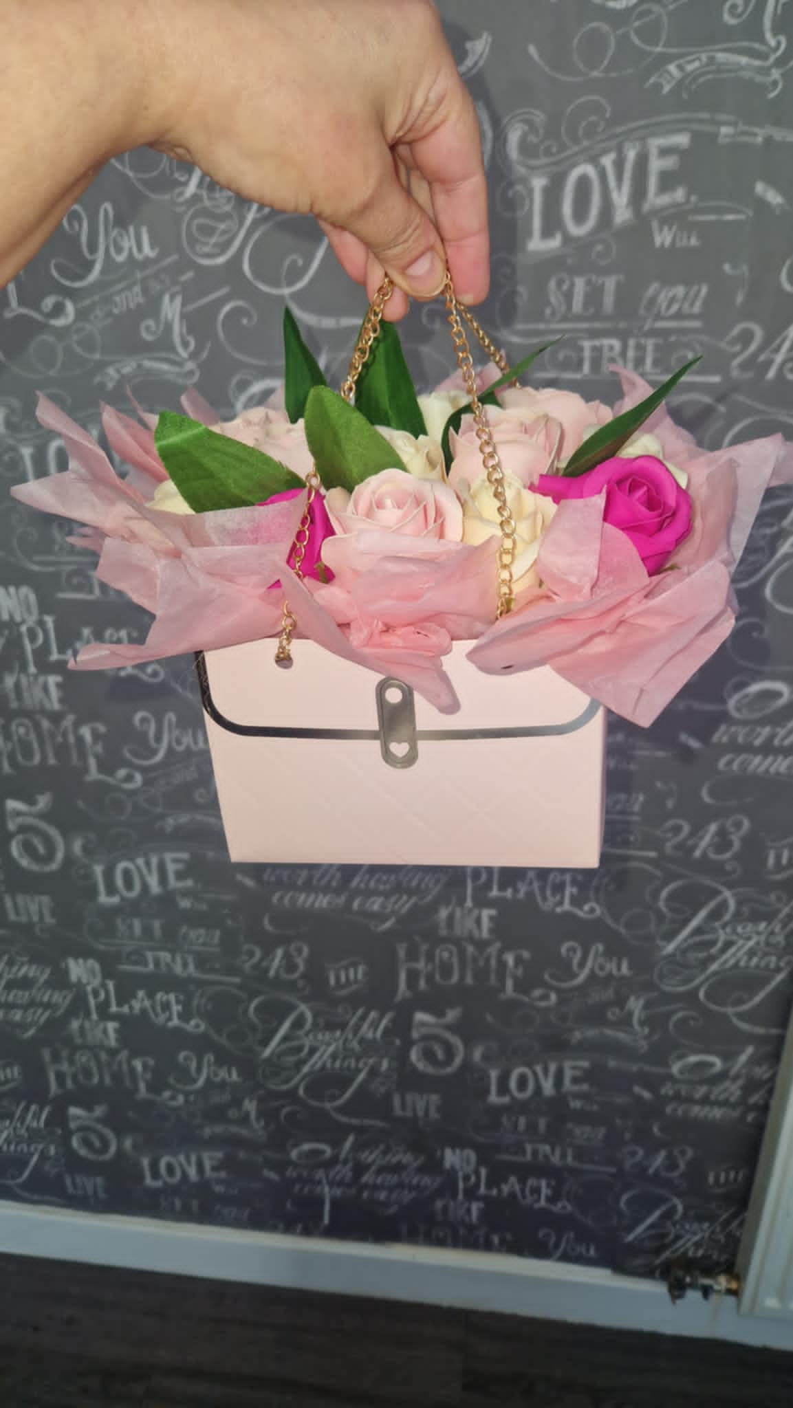 Colorful Floral Bag – A Unique & Vibrant - Soap Flower Gift