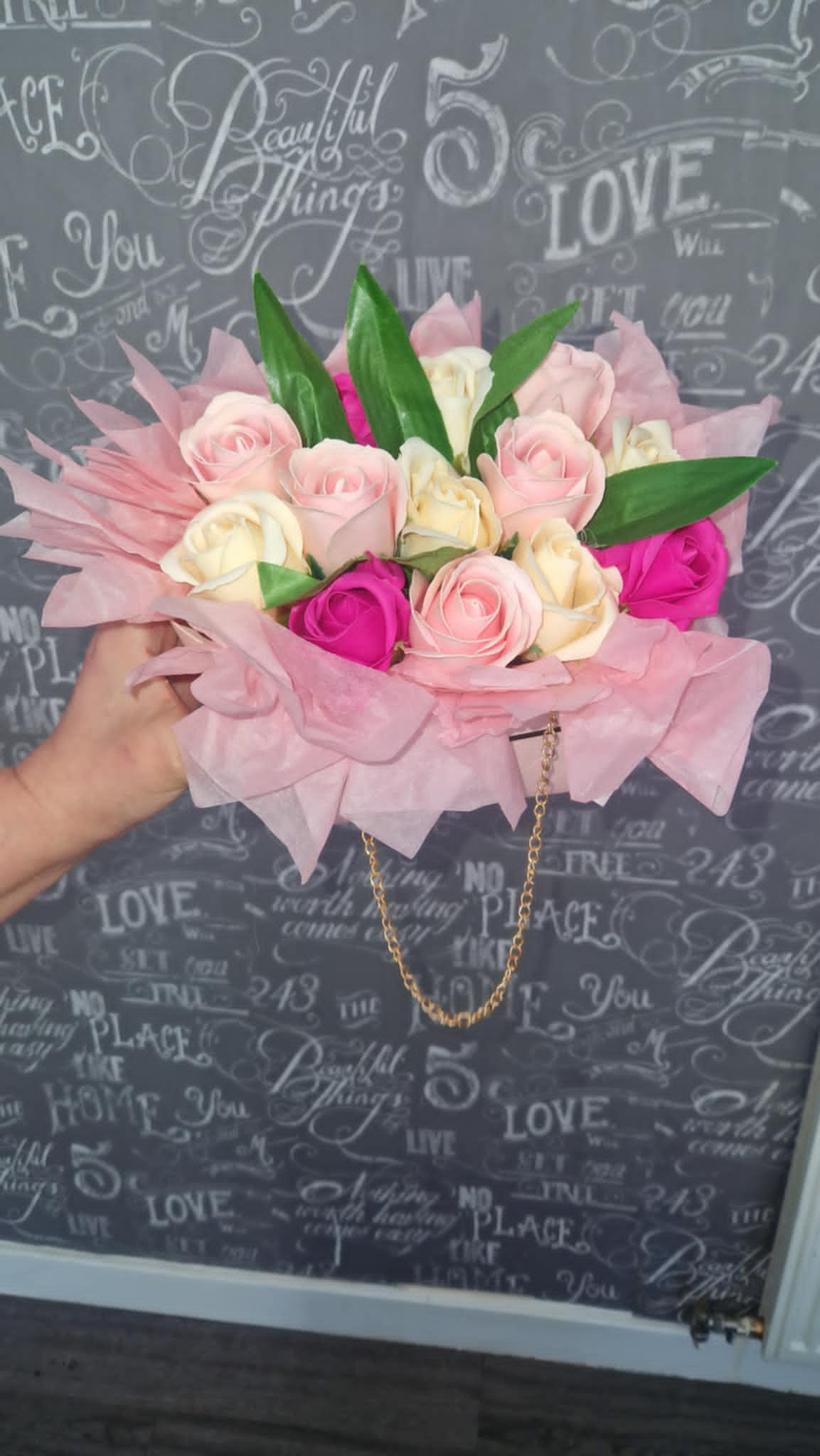 Colorful Floral Bag – A Unique & Vibrant - Soap Flower Gift