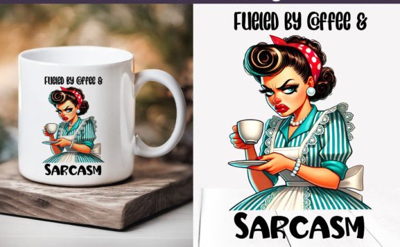 Sarcastic Coffee Mug β Retro Housewife Vibes, Maximum Sass