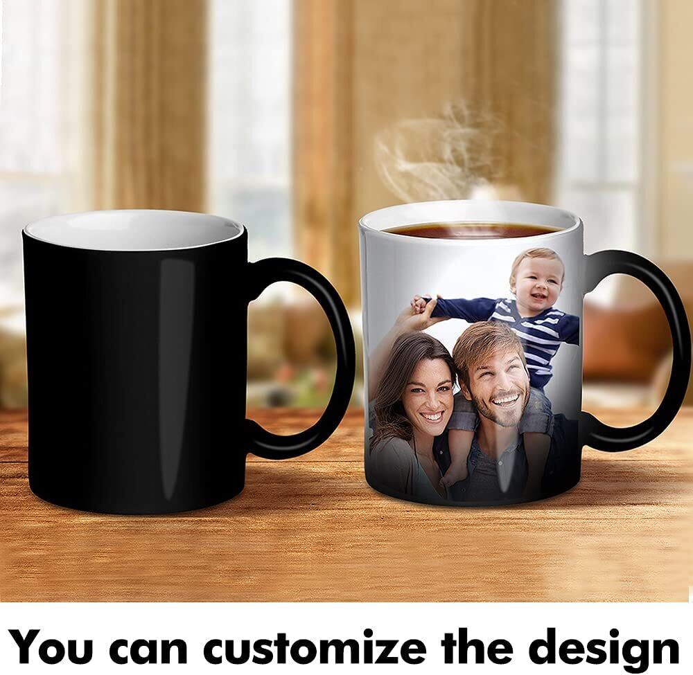 Personalized Mug with your picture MAGIC BLACK MUG