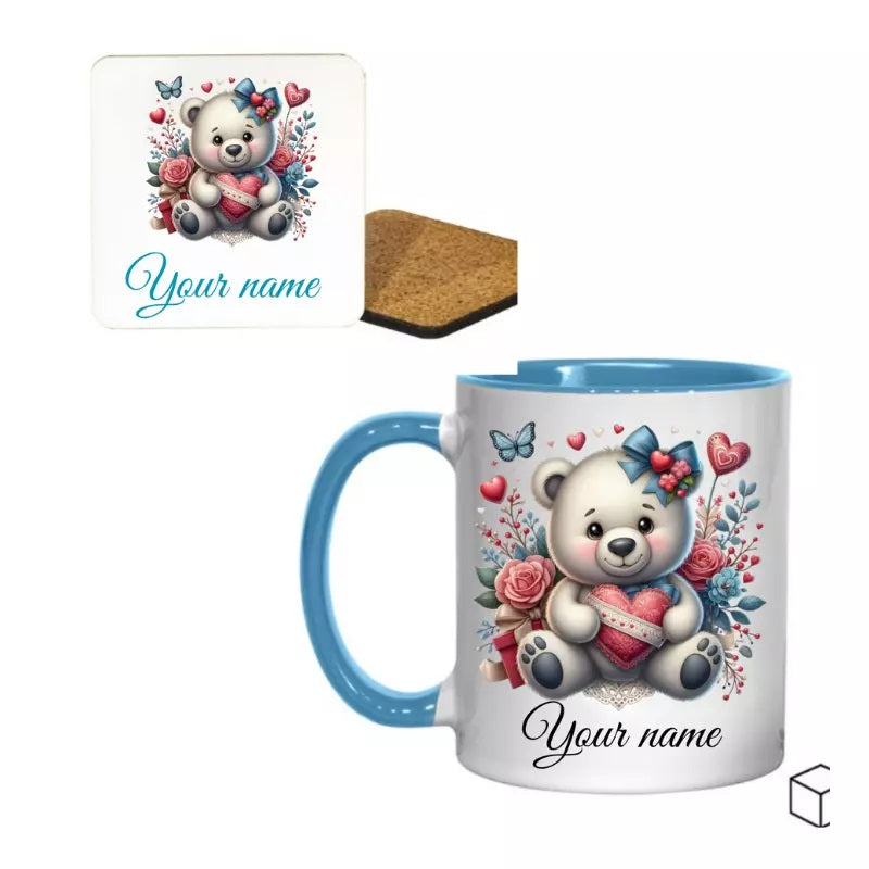 My Bear Valentine's Day Mug Sublimation/Coaster Sublimation , dishwasher safe dishwasher safe 11 oz mug