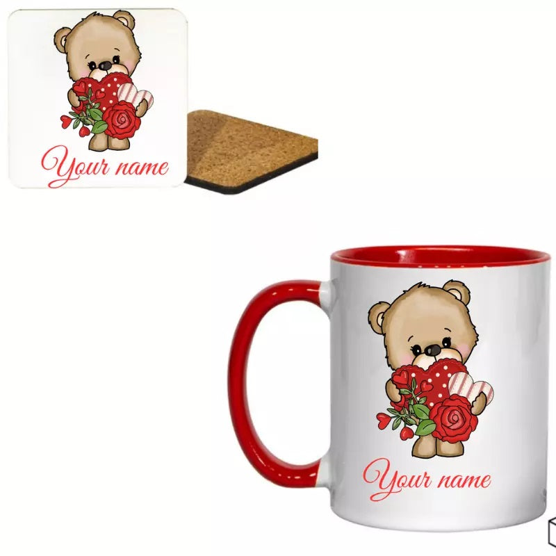 My Bear Valentine's Day Mug Sublimation/Coaster Sublimation , dishwasher safe dishwasher safe 11 oz mug