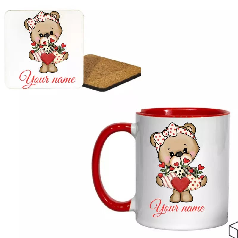 My Bear Valentine's Day Mug Sublimation/Coaster Sublimation , dishwasher safe dishwasher safe 11 oz mug