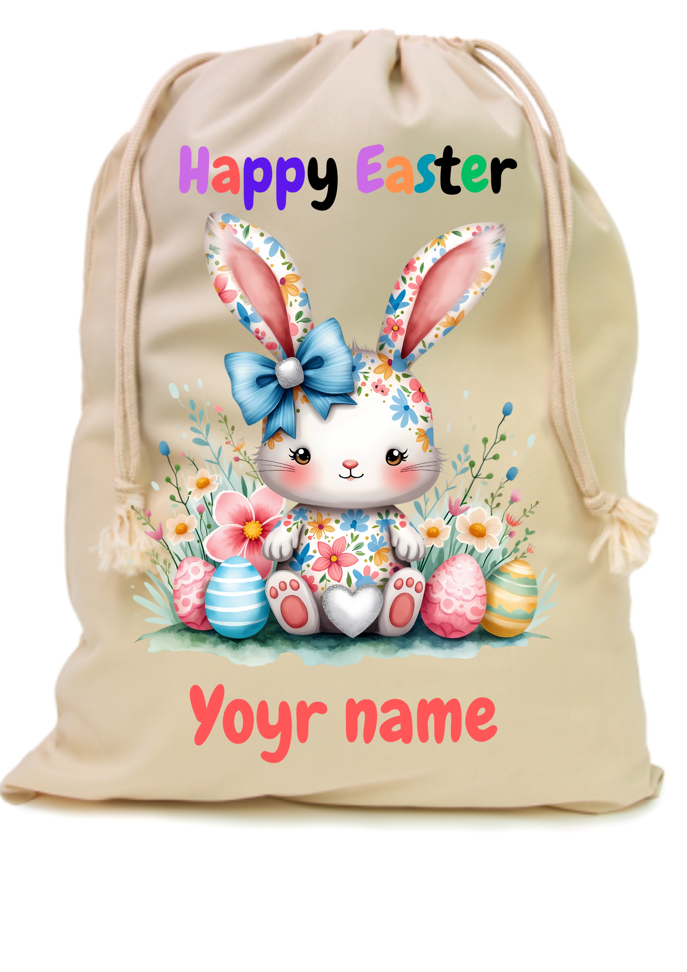 Personalised Easter Sublimation Polyester Sacks β Make Your Gifts Extra Special! π°π