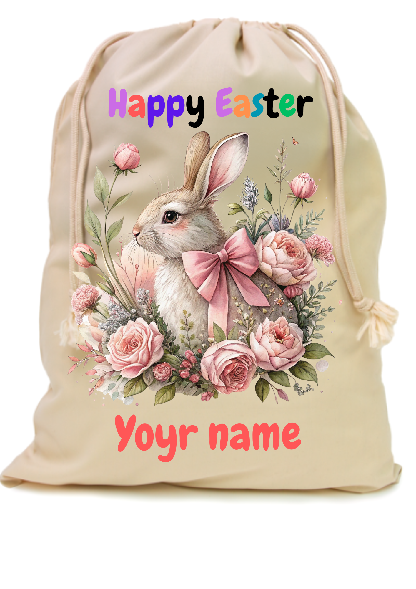 Personalised Easter Sublimation Polyester Sacks β Make Your Gifts Extra Special! π°π