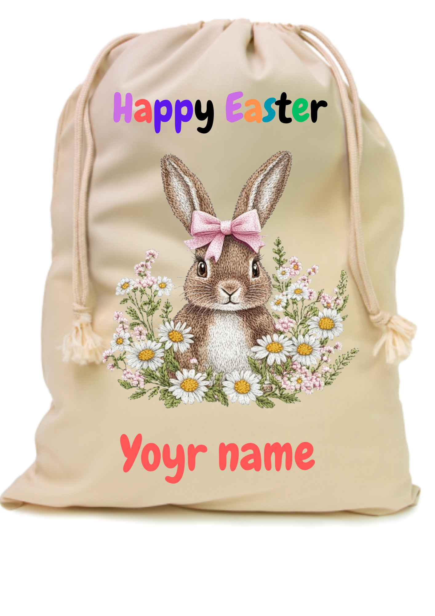 Personalised Easter Sublimation Polyester Sacks β Make Your Gifts Extra Special! π°π