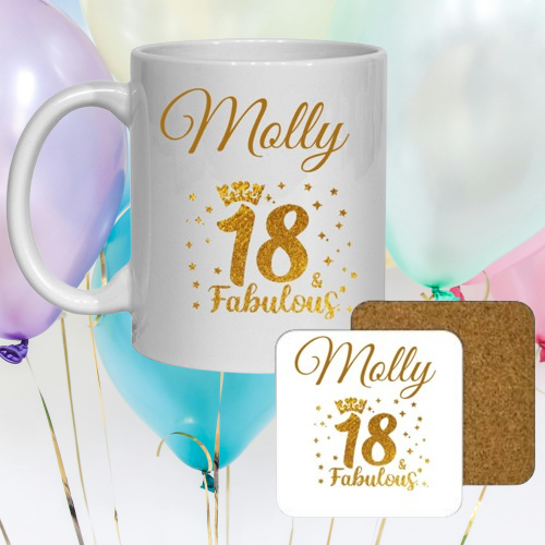 18th Birthday Day Mug Sublimation Coaster Sublimation /perfect for a gift