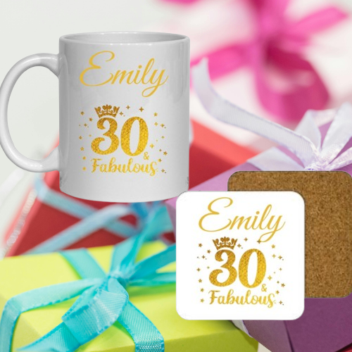 30th Birthday Day Mug Sublimation Coaster Sublimation /perfect for a gift