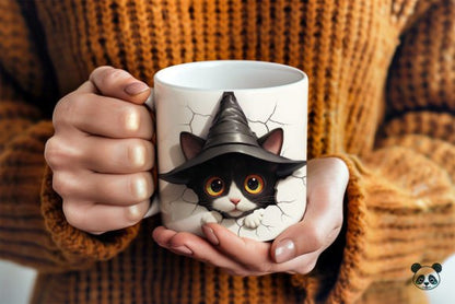 Halloween Cat 3D  Drink Coffee 3D Mug- Perfect Gift