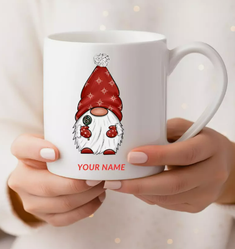 PERSONALISED CHRISTMAS Mug, Secret Santa Gift, Personalised Mug, Name Mug Gift pattern 13