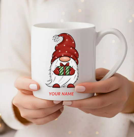 PERSONALISED CHRISTMAS Mug, Secret Santa Gift, Personalised Mug, Name Mug Gift pattern 14