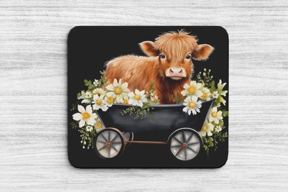 Cute Highland Cow Mouse Pad 17 Pattern Office Gift