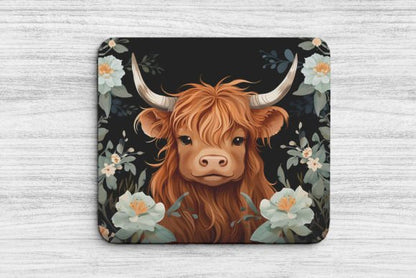 Cute Highland Cow Mouse Pad 17 Pattern Office Gift