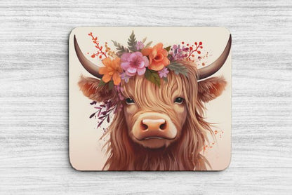 Cute Highland Cow Mouse Pad 17 Pattern Office Gift