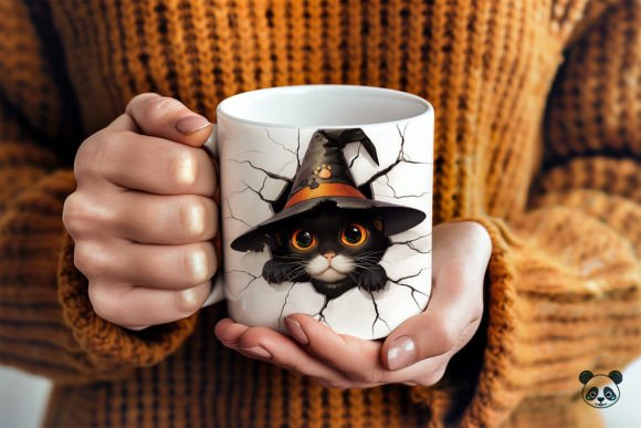 Halloween Cat 3D  Drink Coffee 3D Mug- Perfect Gift