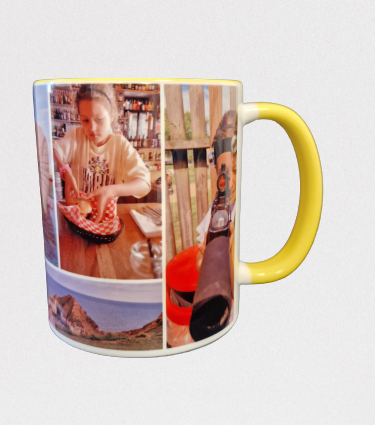 Personalized Colour  Mug yellow - your picture or txt