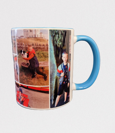 Personalized Colour  Mug BLUE - your picture or txt