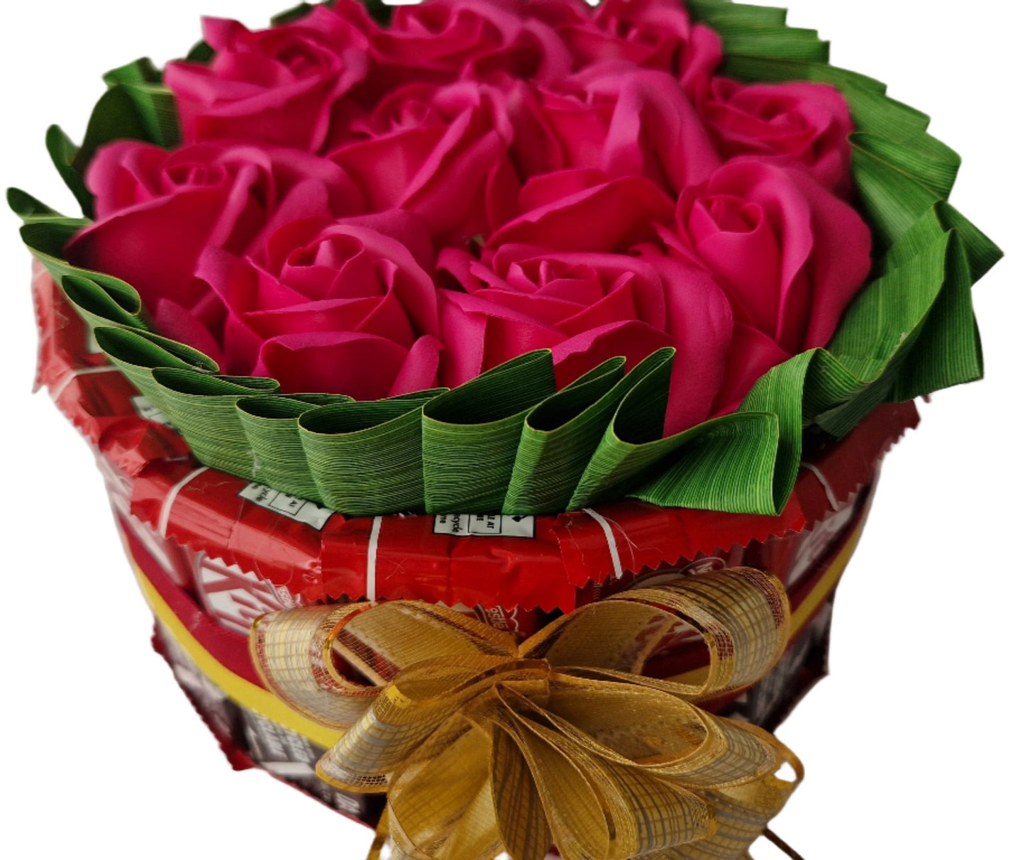 Chocolate  Gift KitKat and roses midium size -19cm