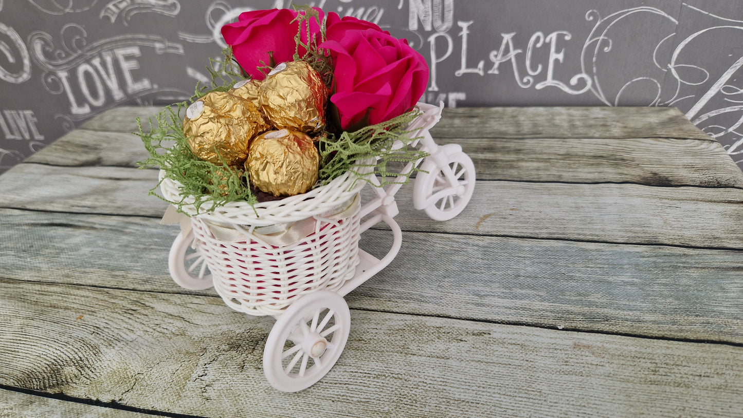 Sweet Ferrero Rocher surprise bike perfect for any occasion white