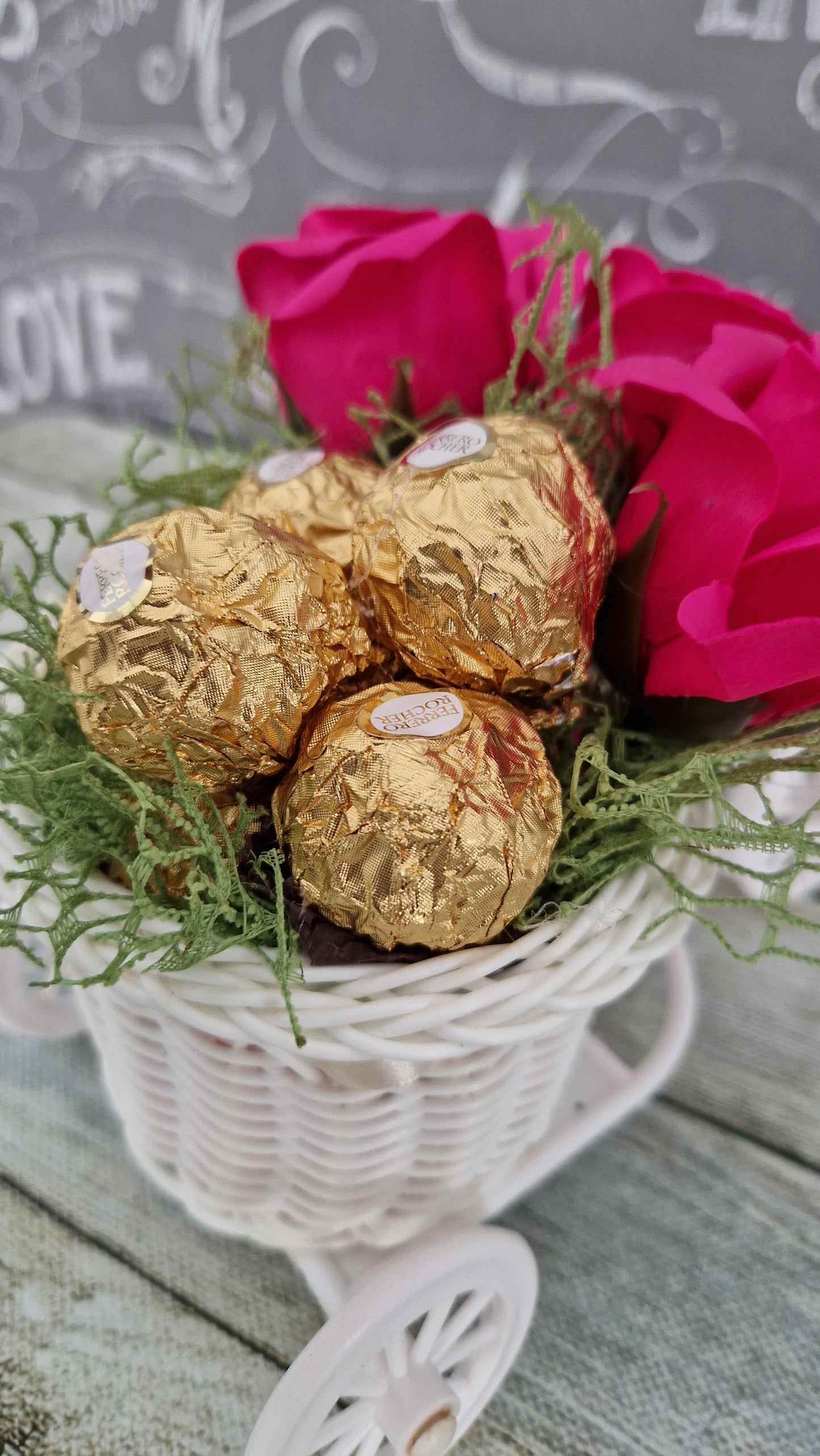 Sweet Ferrero Rocher surprise bike perfect for any occasion white