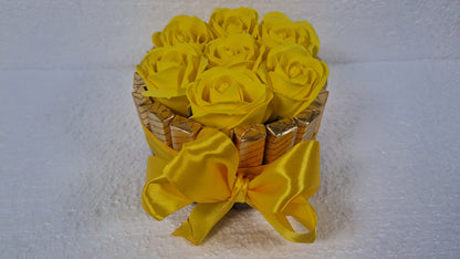 Chocolate  Gift yellow  - NERCI sweets ,soaps rouses   size 15cm (Copy)