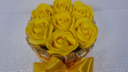 Chocolate  Gift yellow  - NERCI sweets ,soaps rouses   size 15cm (Copy)