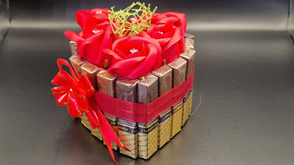 Luxury Chocolate awith Soap Flower Cake /HEART/sweet gifts