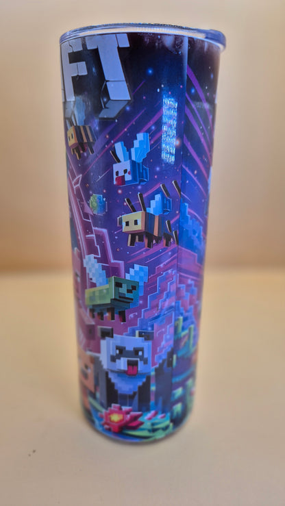 20 Game MINECRAFT Characters to choice Tumbler 600 ml hot and cold drinks