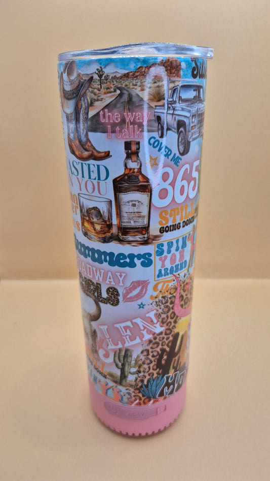 Tumbler with music !!! Personalized and sublimation product Country design