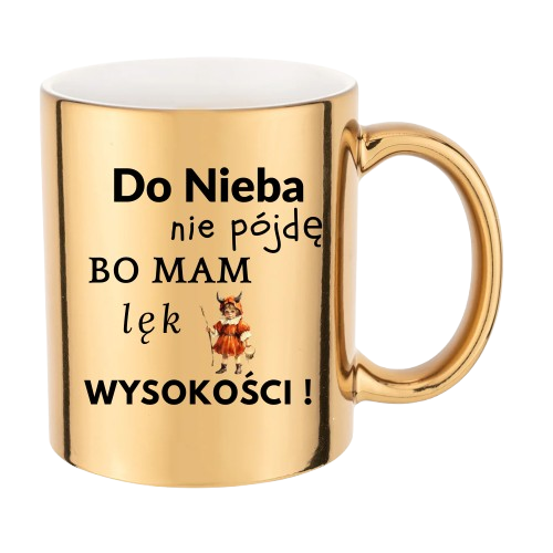✨ Złoty kubek 11 oz z zabawnym polskim napisem ✨