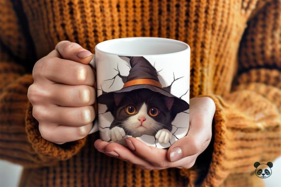 Halloween Cat 3D  Drink Coffee 3D Mug- Perfect Gift