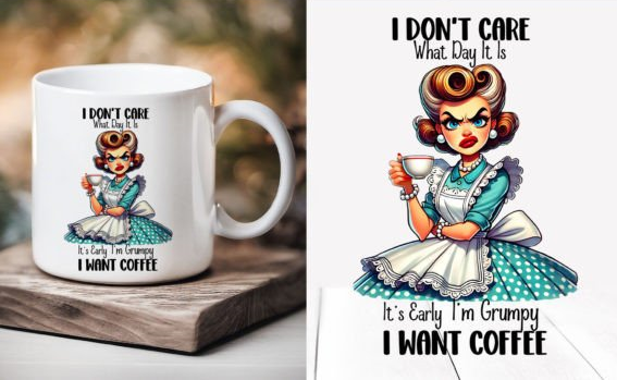 Sarcastic Coffee Mug – Retro Housewife Vibes, Maximum Sass