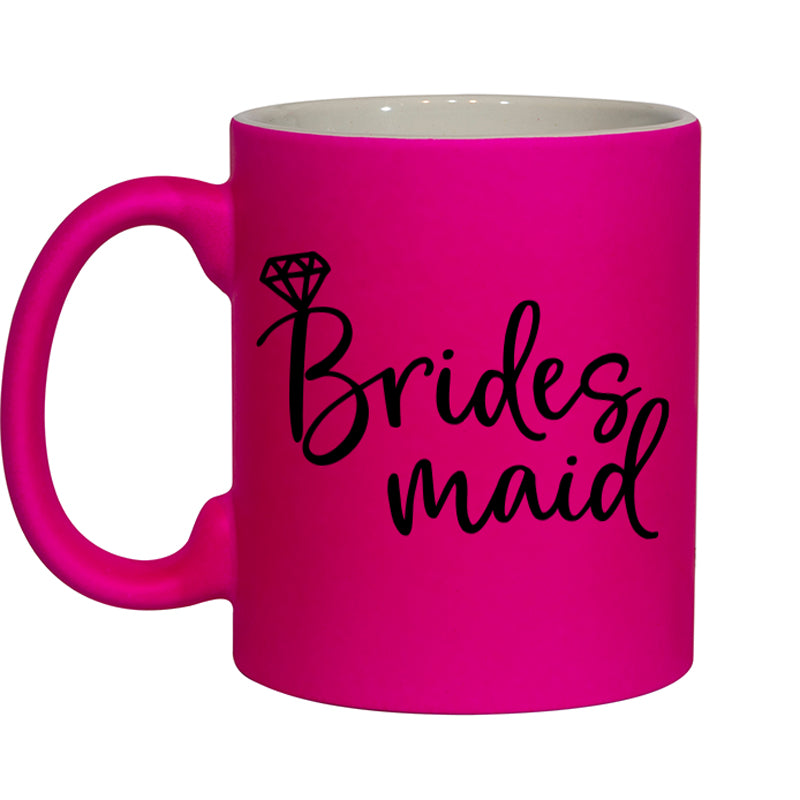 Personalized NEON Mug PINK - your txt or plain mug