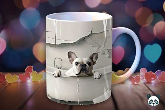 Dogs Bathing 3D Mug Novelty Gift Xmas Idea for pet lovers him or her