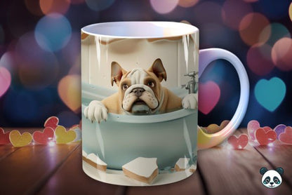 Dogs Bathing 3D Mug Novelty Gift Xmas Idea for pet lovers him or her