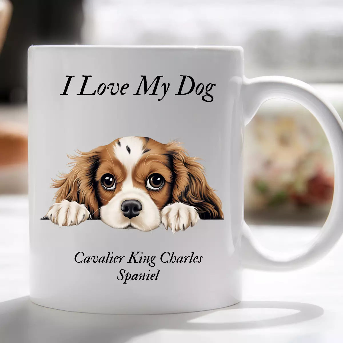 I Love My Peeking Dog Mug Novelty Gift Xmas Idea for pet lovers him or her