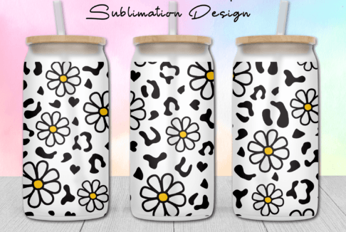 13oz Frosted Glass Tumbler - Kids and Summer Holliday design gifts 12 patterns